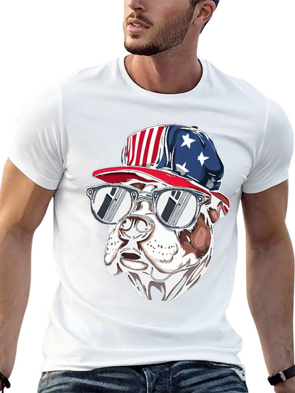Patriotic Bulldog T-Shirt - USA Pride