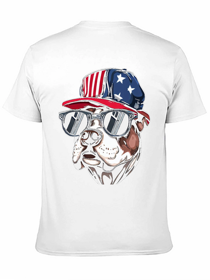 Patriotic Bulldog T-Shirt - USA Pride