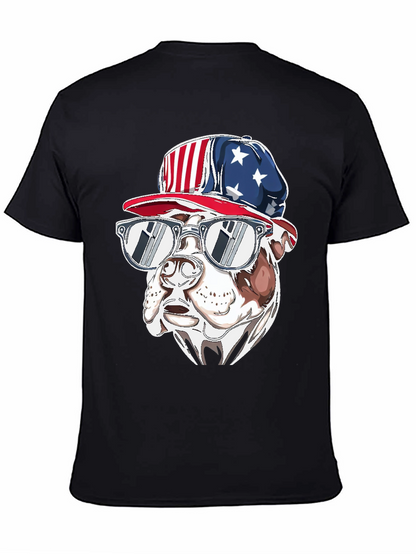 Patriotic Bulldog T-Shirt - USA Pride