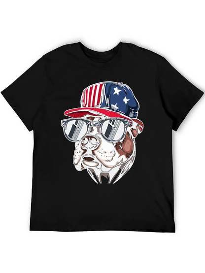 Patriotic Bulldog T-Shirt - USA Pride