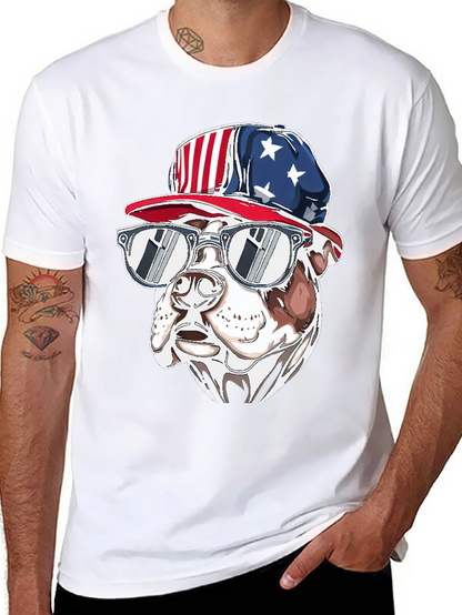 Patriotic Bulldog T-Shirt - USA Pride