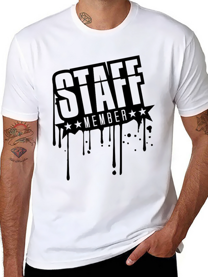 Staff Member Black Graphic T-Shirt