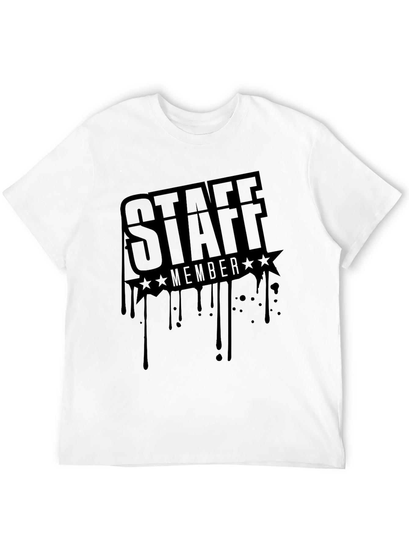 Staff Member Black Graphic T-Shirt