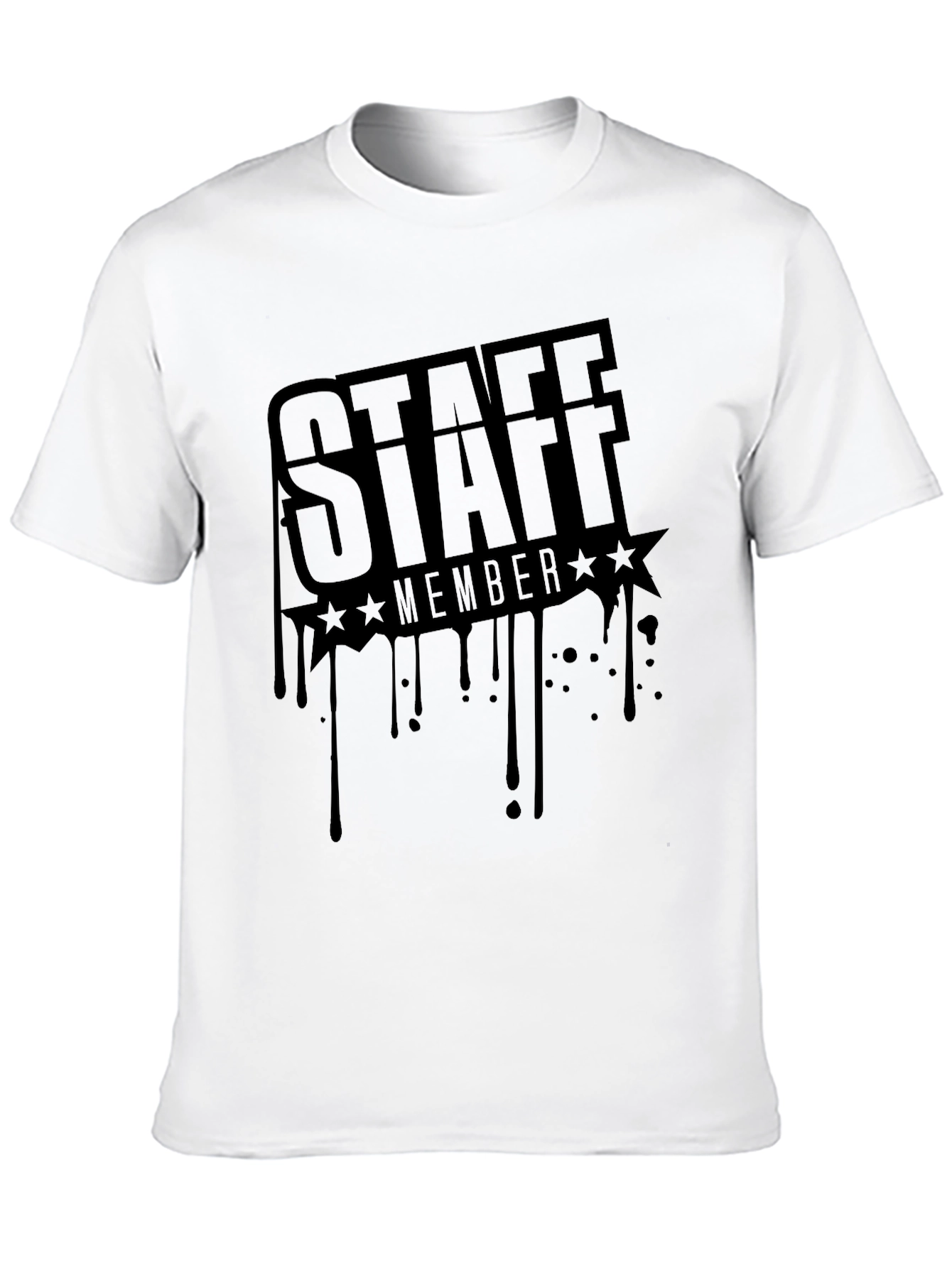 Staff Member Black Graphic T-Shirt