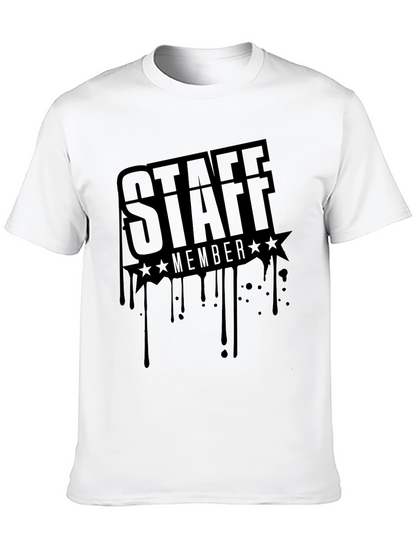 Staff Member Black Graphic T-Shirt