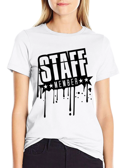 Staff Member Black Graphic T-Shirt