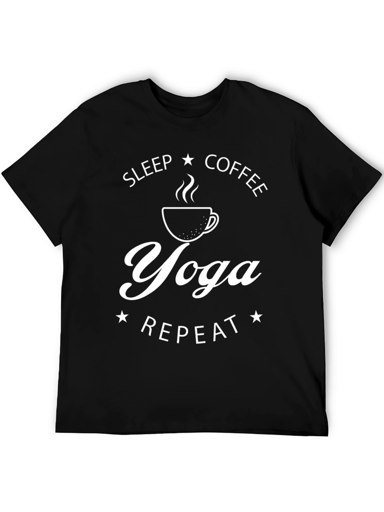 Yoga Coffee Sleep Repeat Graphic T-Shirt
