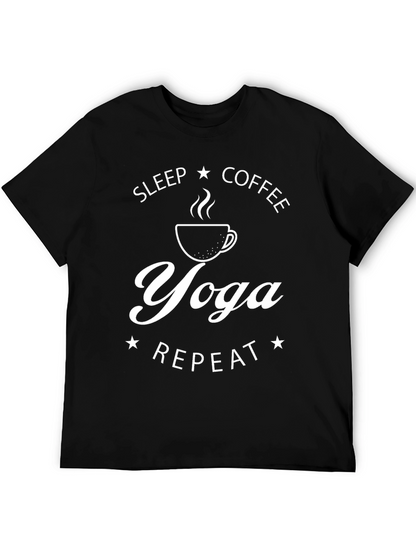 Yoga Coffee Sleep Repeat Graphic T-Shirt