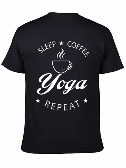 Yoga Coffee Sleep Repeat Graphic T-Shirt