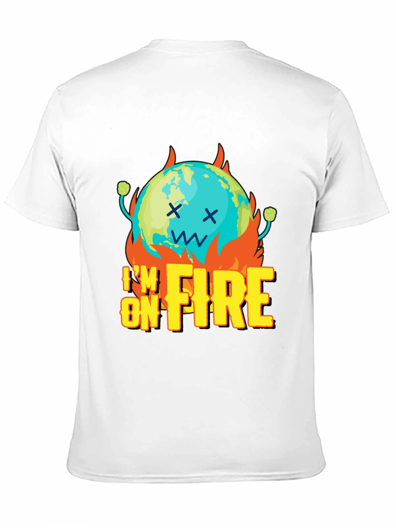 Im On Fire Graphic Print Black T-Shirt