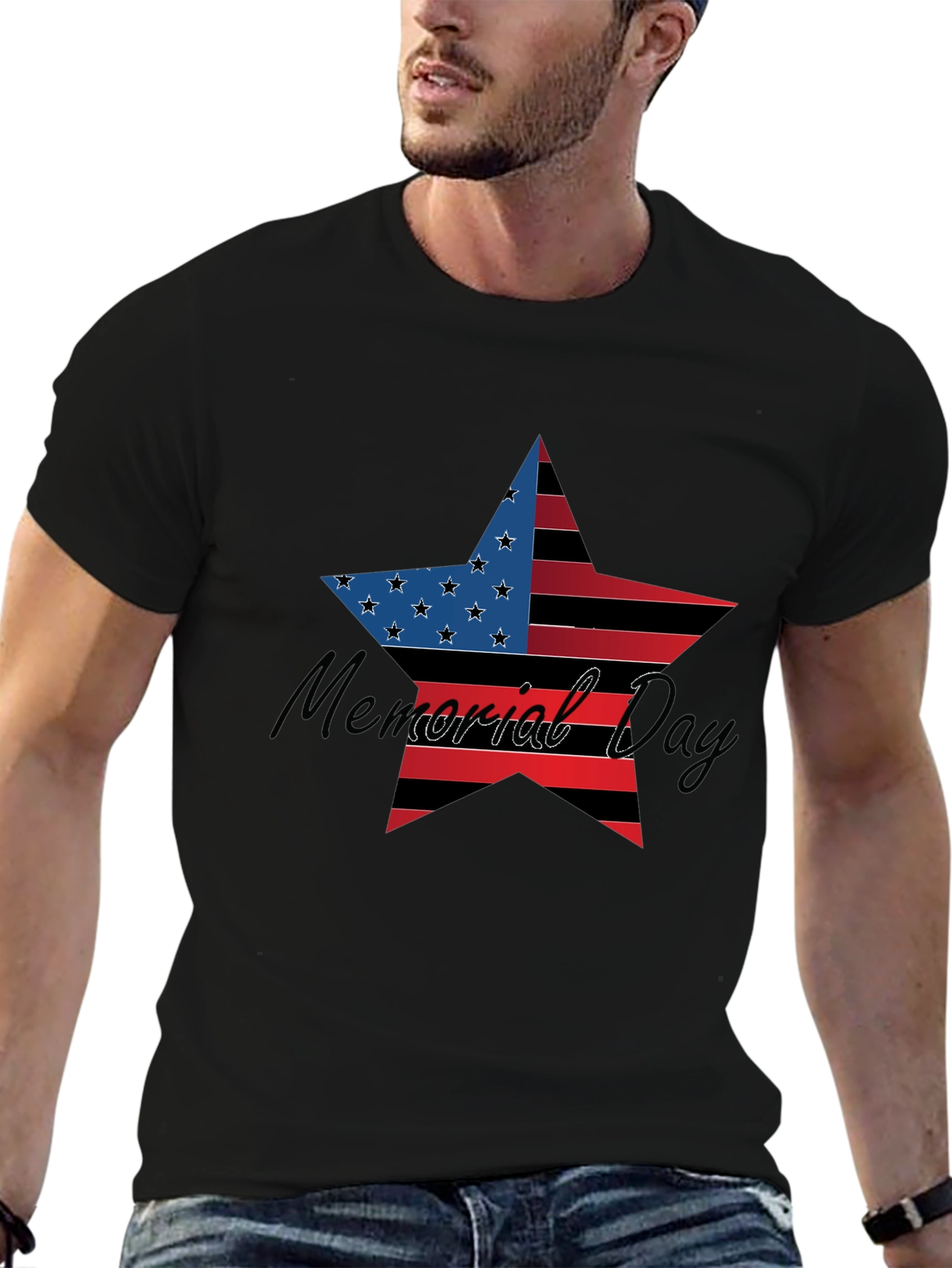 Memorial Day Star Graphic T-Shirt