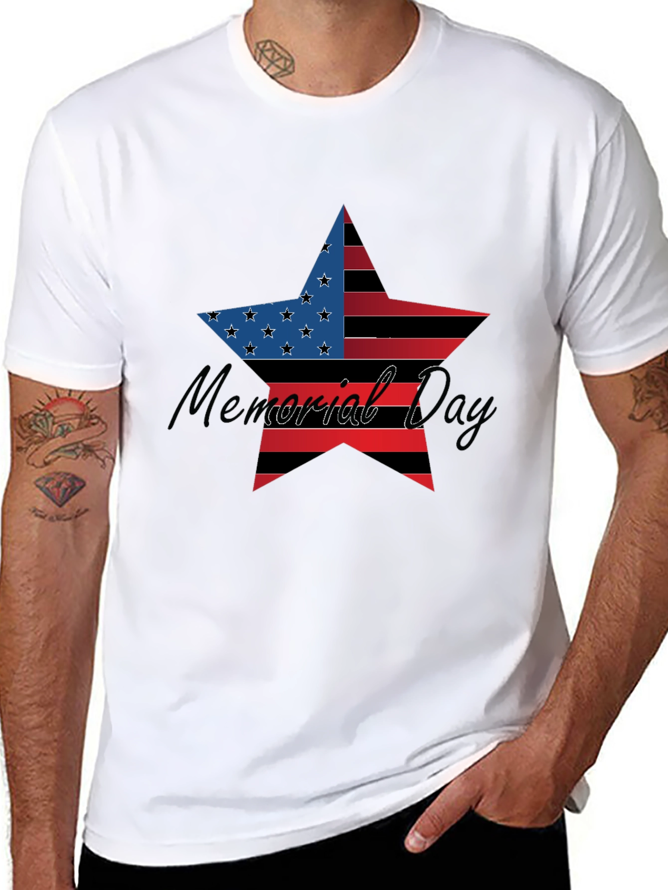 Memorial Day Star Graphic T-Shirt