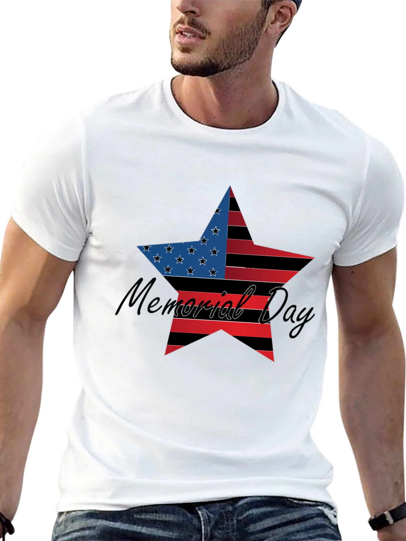 Memorial Day Star Graphic T-Shirt