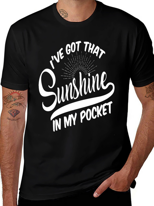 Sunshine Pocket T-Shirt - Mens Black Graphic Tee