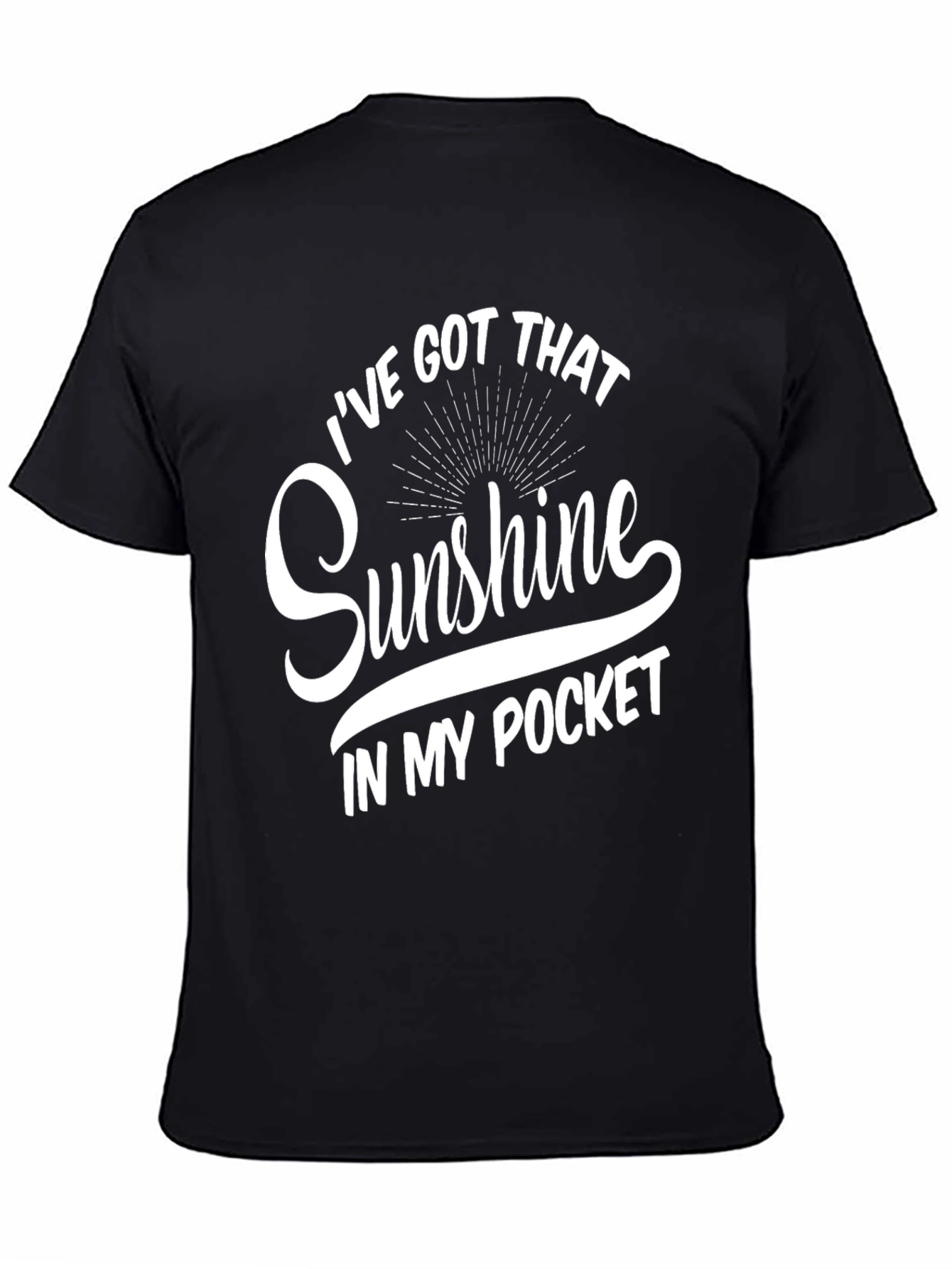 Sunshine Pocket T-Shirt - Mens Black Graphic Tee