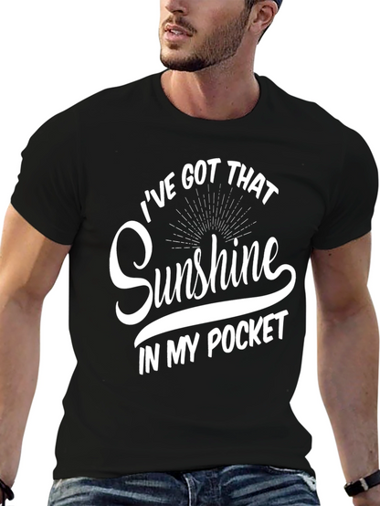 Sunshine Pocket T-Shirt - Mens Black Graphic Tee