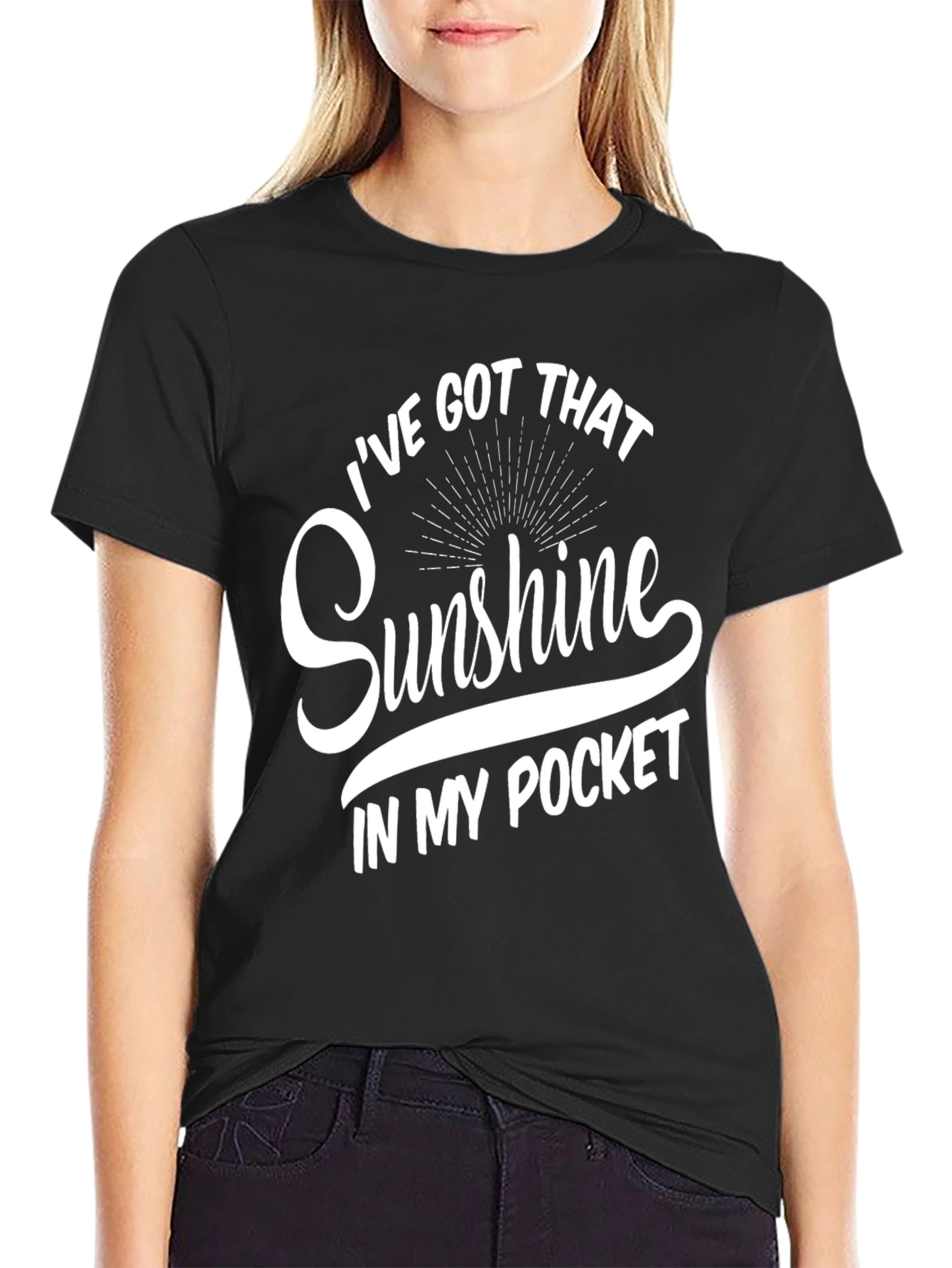 Sunshine Pocket T-Shirt - Mens Black Graphic Tee