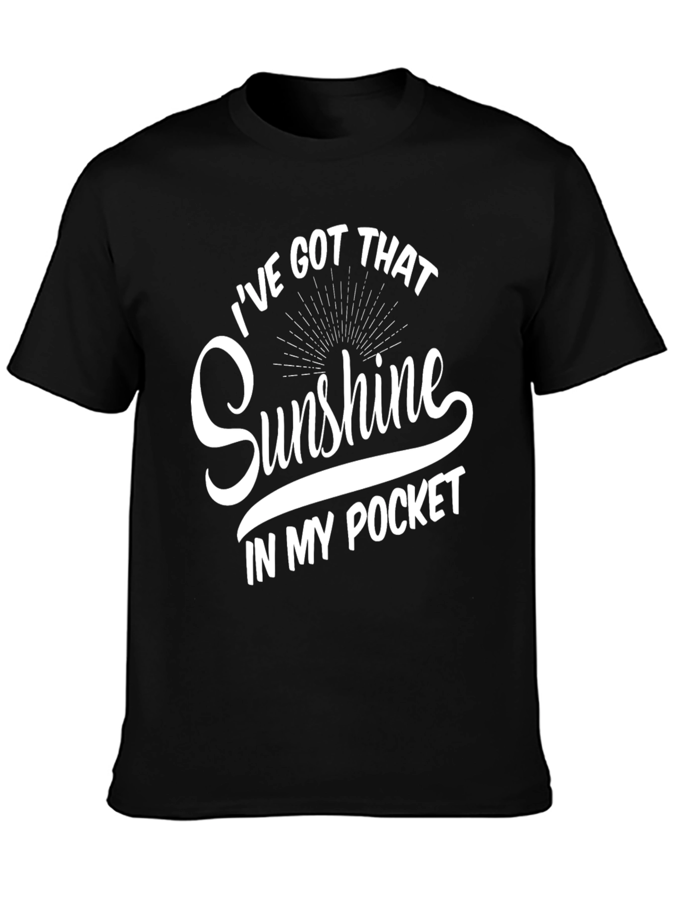 Sunshine Pocket T-Shirt - Mens Black Graphic Tee