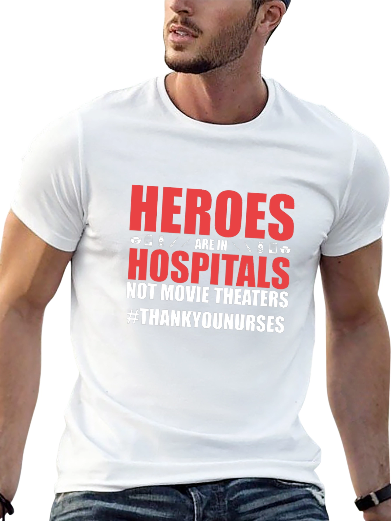Heroes in Hospitals Graphic Tee - Thank You Nurses