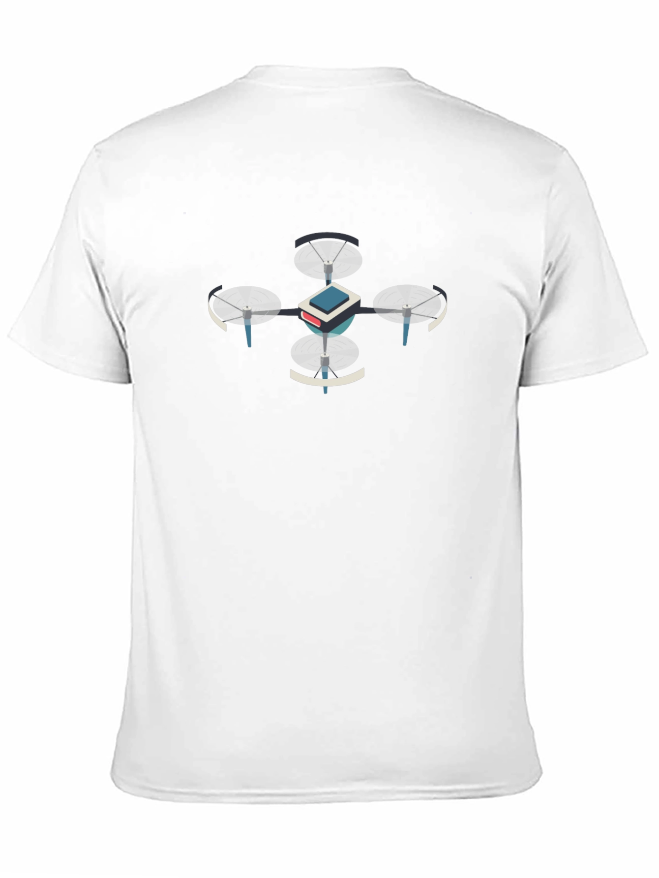 Drone Graphic Tee - Black Cotton T-Shirt