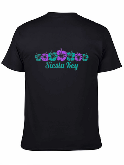 Siesta Key Floral Black Graphic Tee