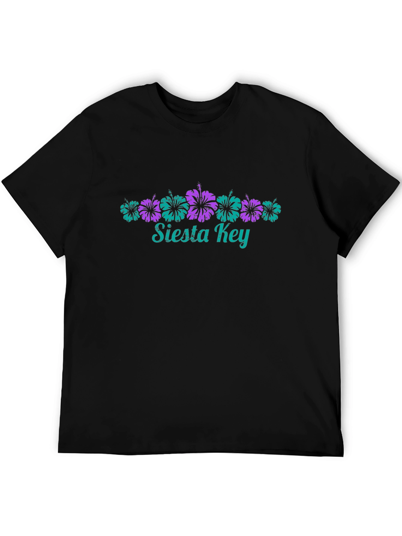 Siesta Key Floral Black Graphic Tee