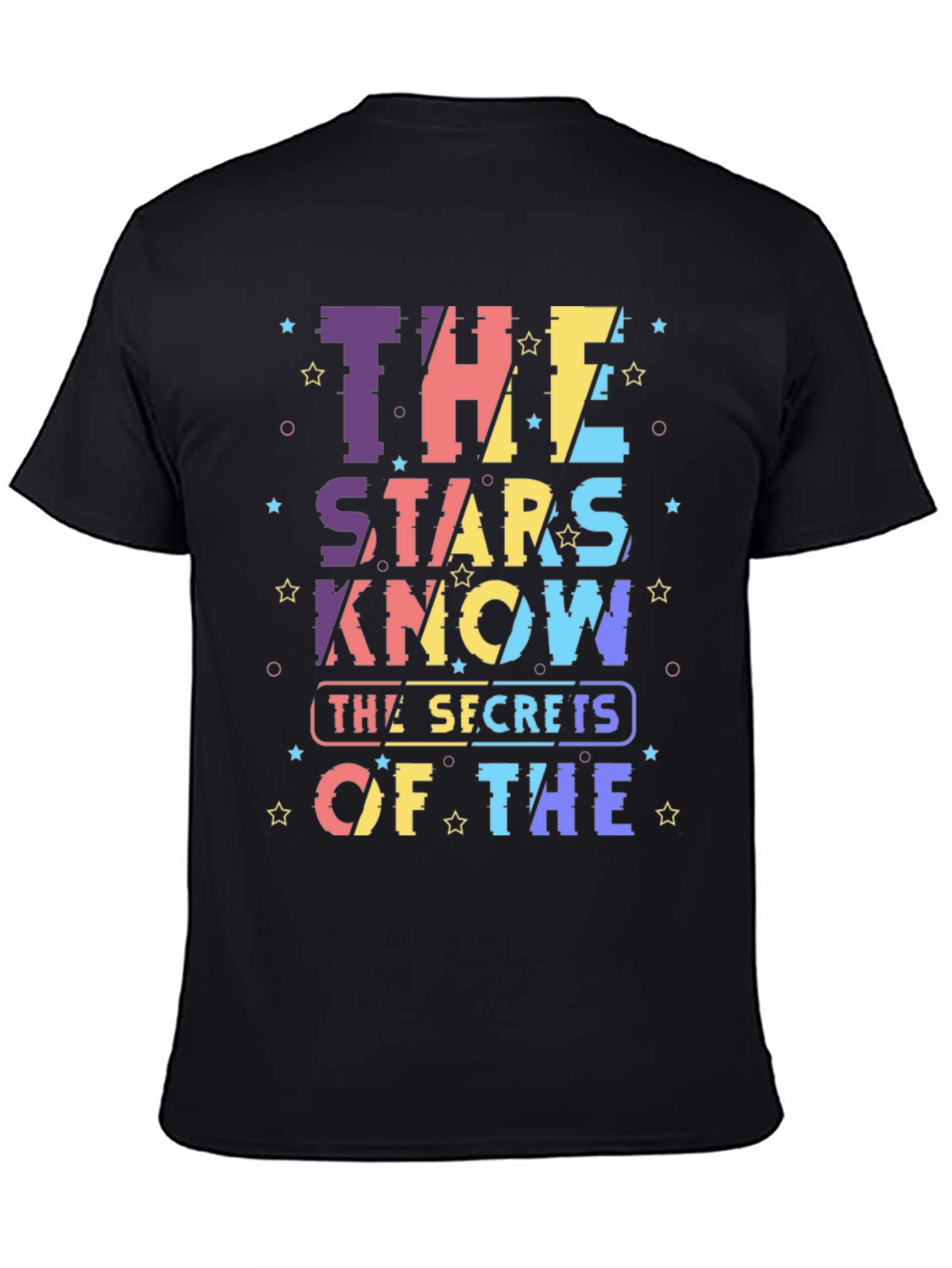 Stars Know Secrets Graphic T-Shirt - Black
