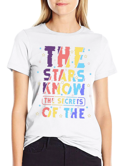 Stars Know Secrets Graphic T-Shirt - Black
