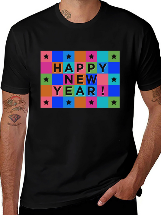 Happy New Year Graphic T-Shirt - Stylish Holiday Tee