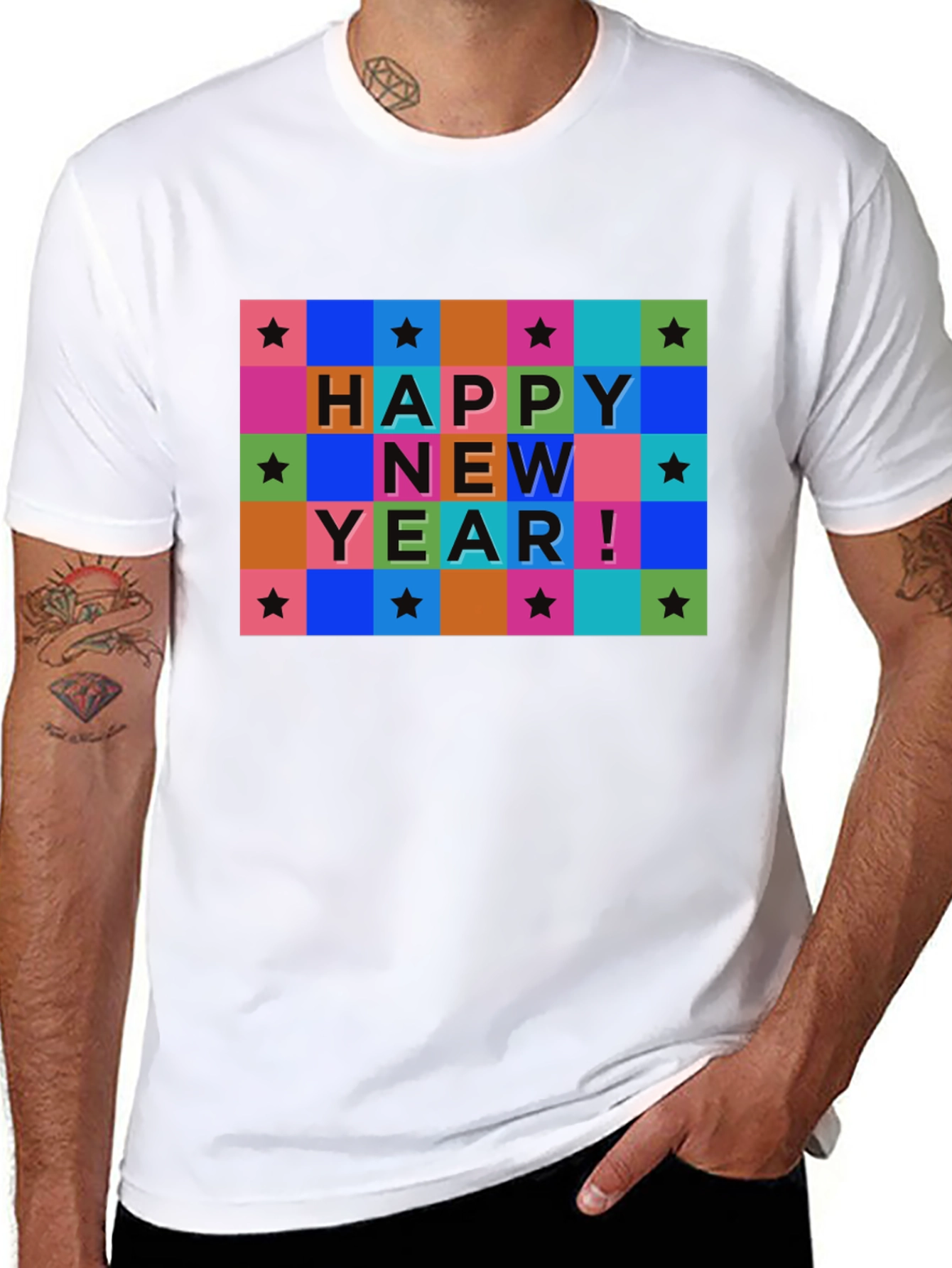 Happy New Year Graphic T-Shirt - Stylish Holiday Tee