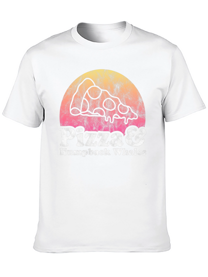 Pizza & Humpback Whales Graphic Tee