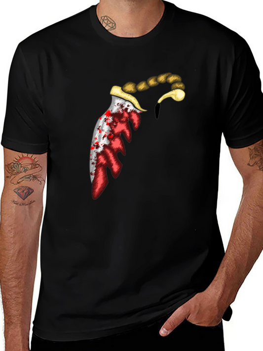 Bloody Knife Graphic Tee - Edgy Design T-Shirt