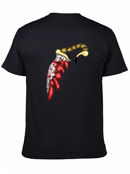 Bloody Knife Graphic Tee - Edgy Design T-Shirt