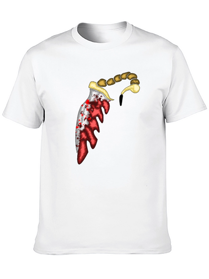 Bloody Knife Graphic Tee - Edgy Design T-Shirt