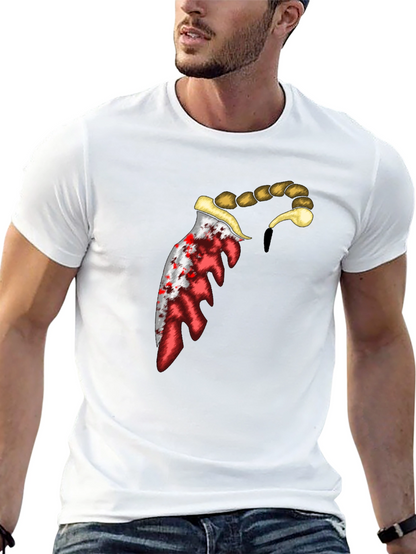 Bloody Knife Graphic Tee - Edgy Design T-Shirt