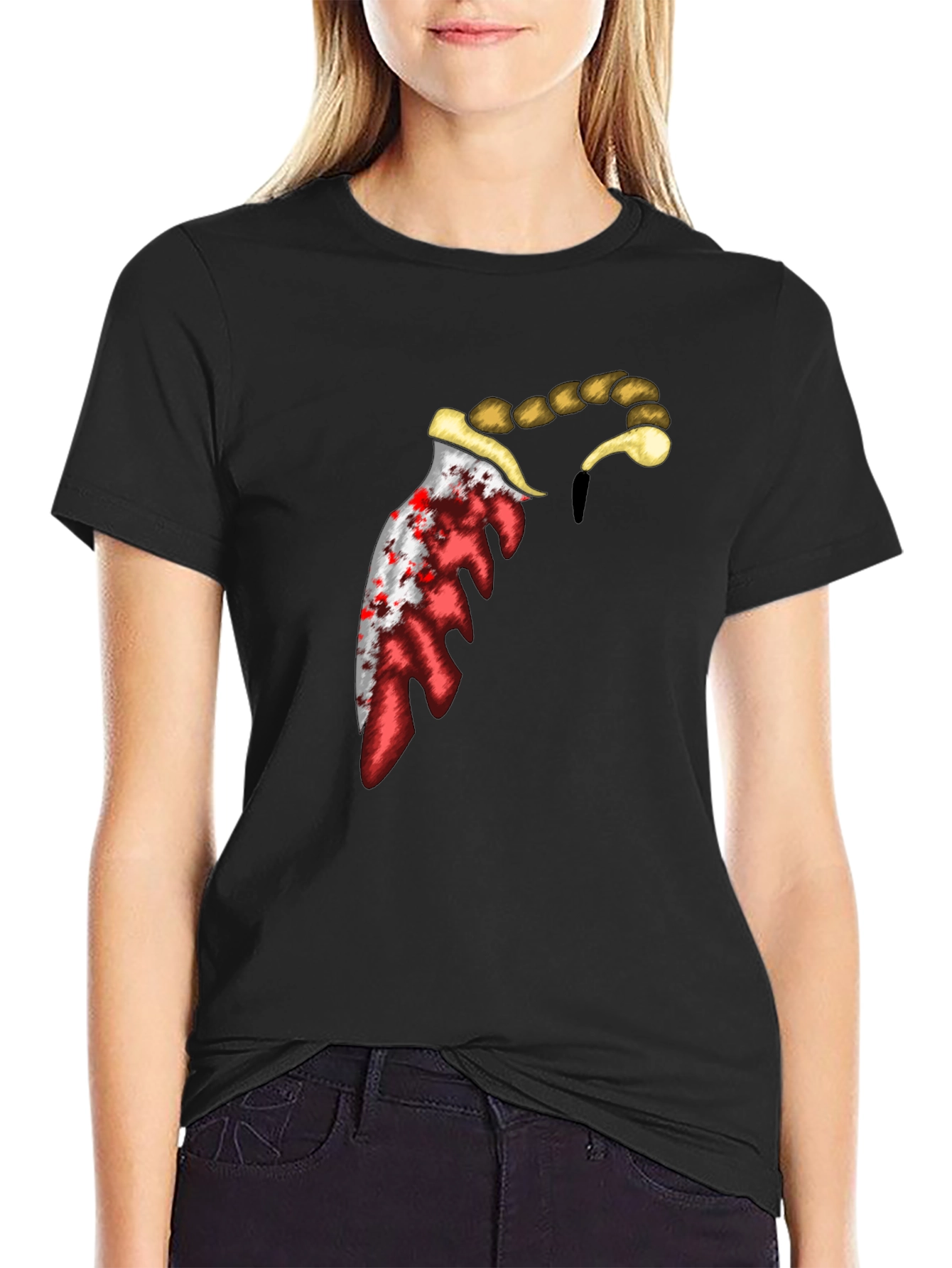 Bloody Knife Graphic Tee - Edgy Design T-Shirt