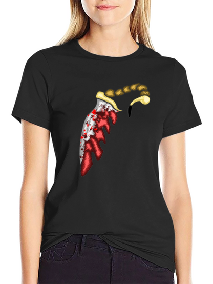 Bloody Knife Graphic Tee - Edgy Design T-Shirt