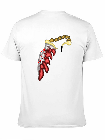 Bloody Knife Graphic Tee - Edgy Design T-Shirt