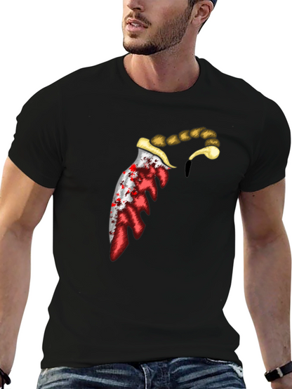 Bloody Knife Graphic Tee - Edgy Design T-Shirt