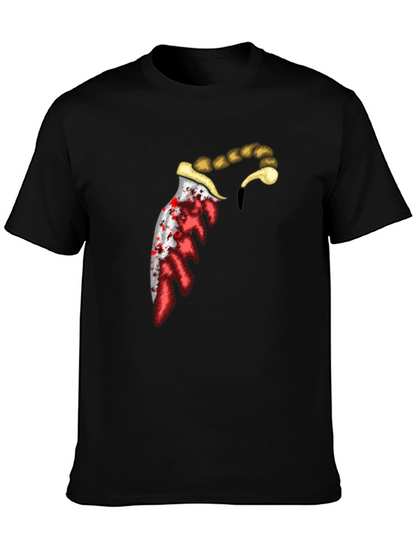 Bloody Knife Graphic Tee - Edgy Design T-Shirt