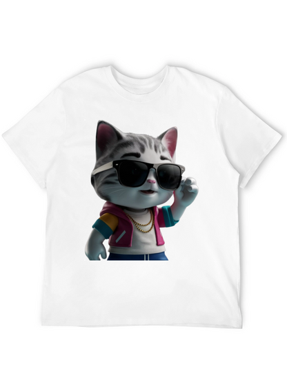 Cool Cat in Shades Graphic T-Shirt