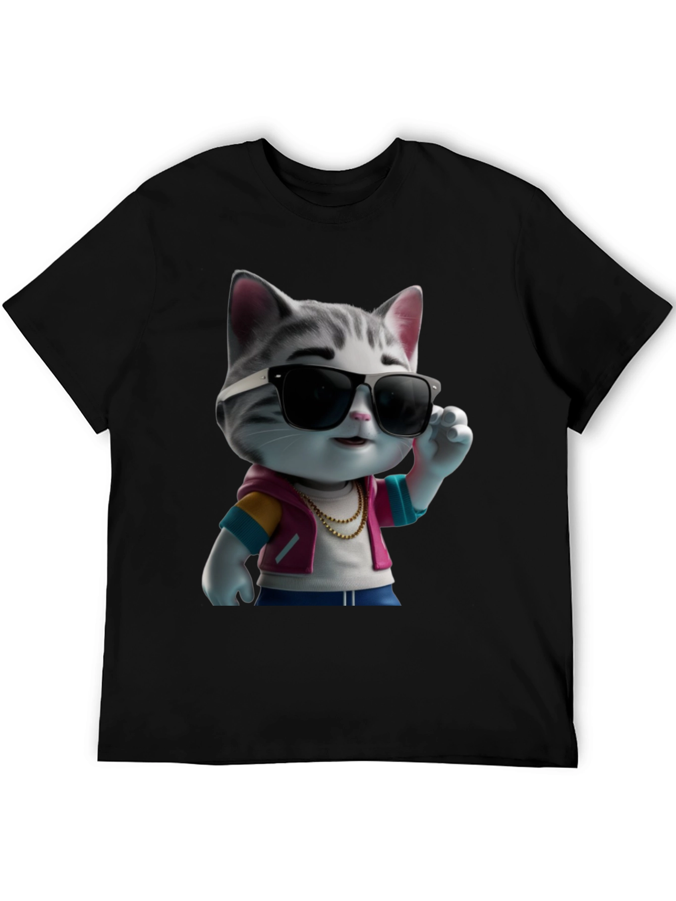 Cool Cat in Shades Graphic T-Shirt