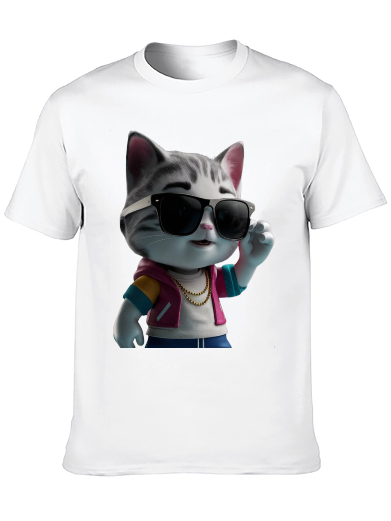 Cool Cat in Shades Graphic T-Shirt