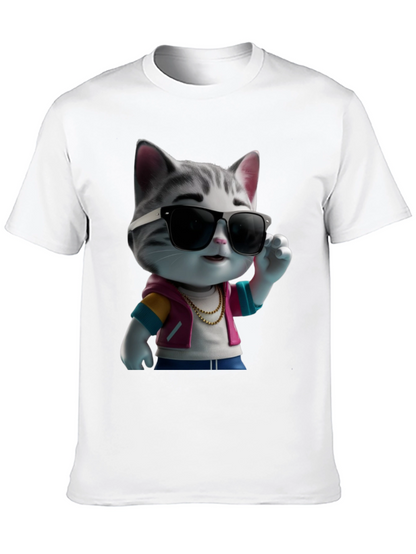 Cool Cat in Shades Graphic T-Shirt
