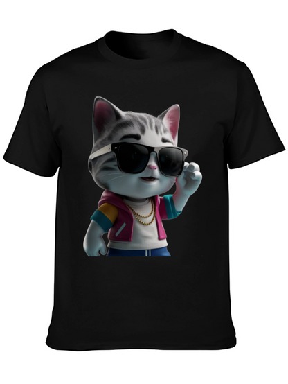 Cool Cat in Shades Graphic T-Shirt