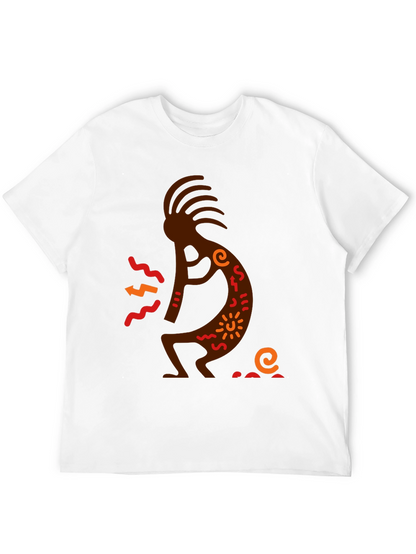 Kokopelli Graphic Tee - Black Cotton T-Shirt