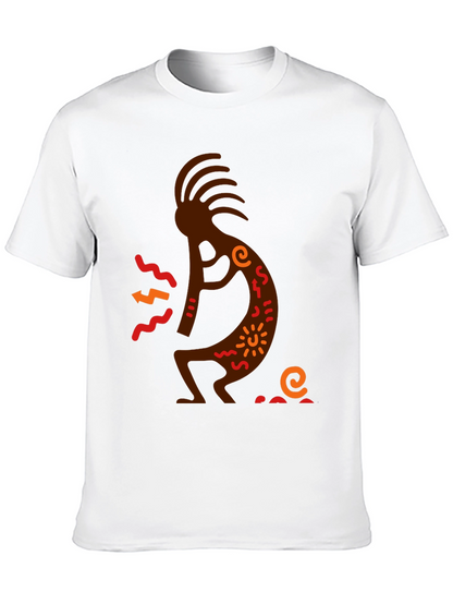 Kokopelli Graphic Tee - Black Cotton T-Shirt