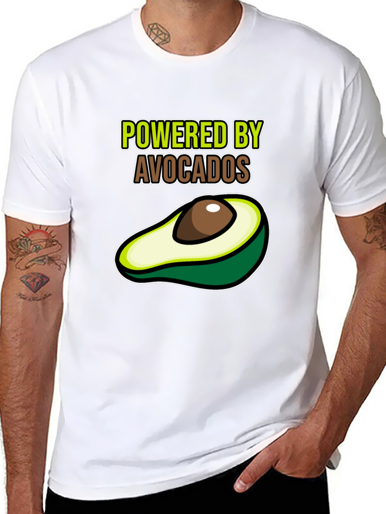 Powered by Avocados Graphic Tee