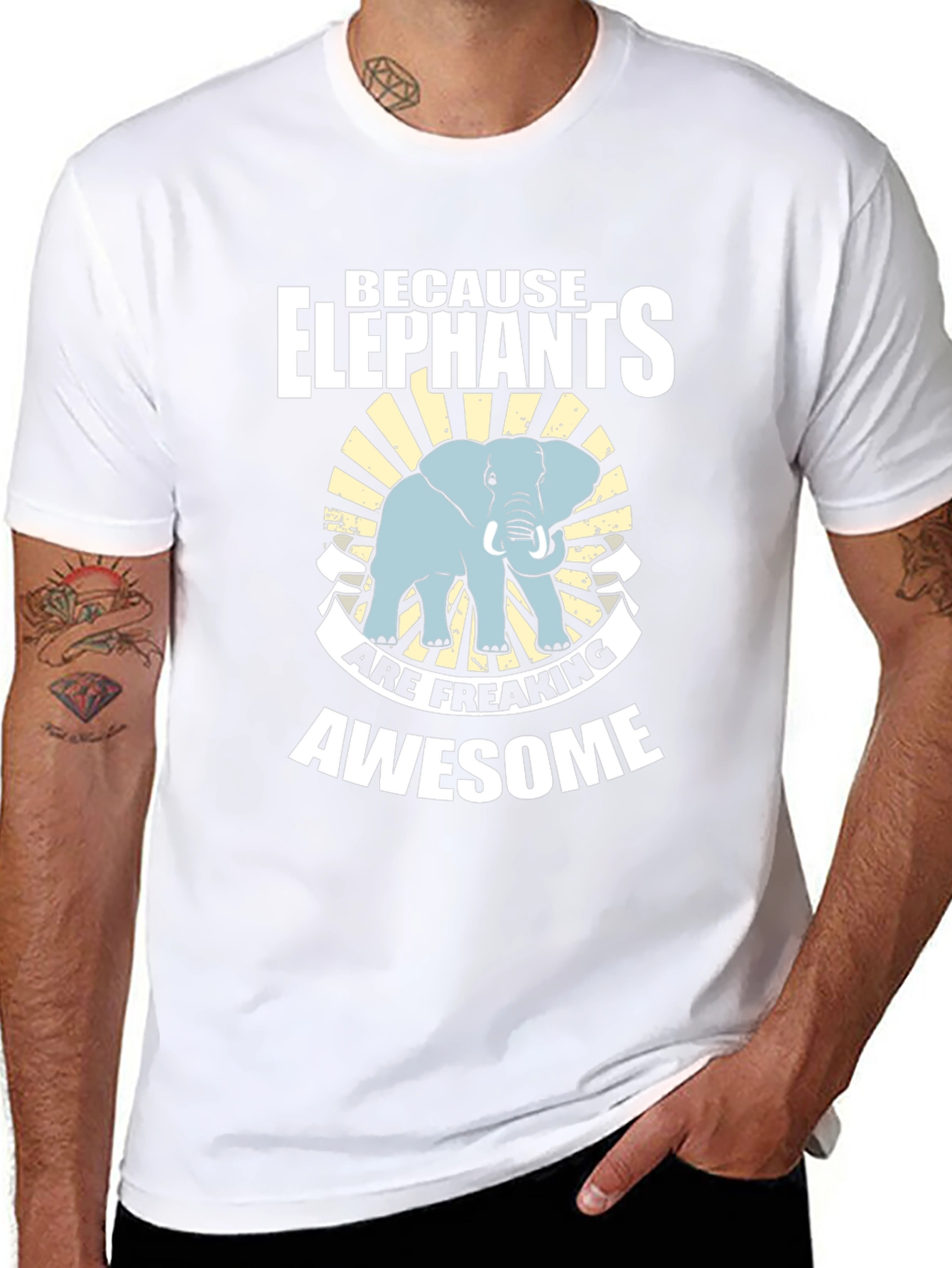 Elephant Graphic Tee - Because Elephants are Awesome!