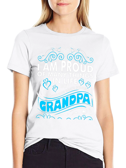 Proud Grandpa T-Shirt - Black Cotton Blend